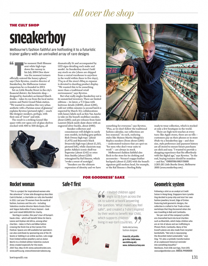 Sneakerboy - London Financial Times Magazine